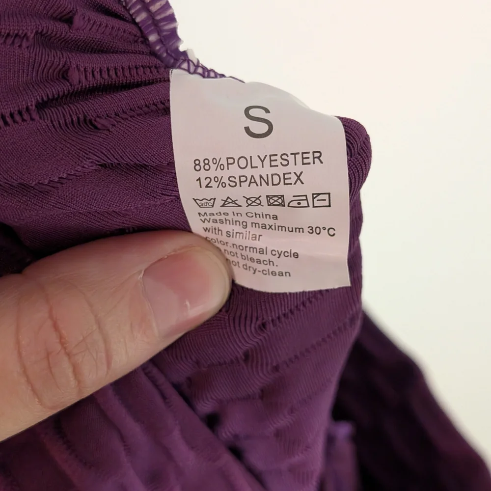 Grape Coloured Scrunch Butt Textured Leggings | Leggings Pro | Size S | NWT - Picture 8 of 9